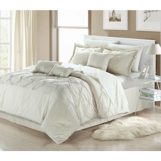Wholesale π₯ Copper Grove Portapique Pleated Contemporary 8-piece Comforter Set White β€οΈ - Image 5