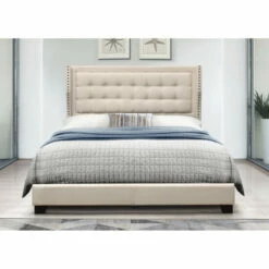 Top 10 😍 Copper Grove Chalon Tufted, Upholstered Panel Bed With Nailhead Trim Grey ⌛