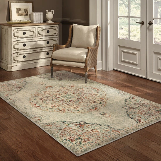 Best reviews of π Copper Grove Emmen Grey/Rust Vintage Medallion Area Rug π
