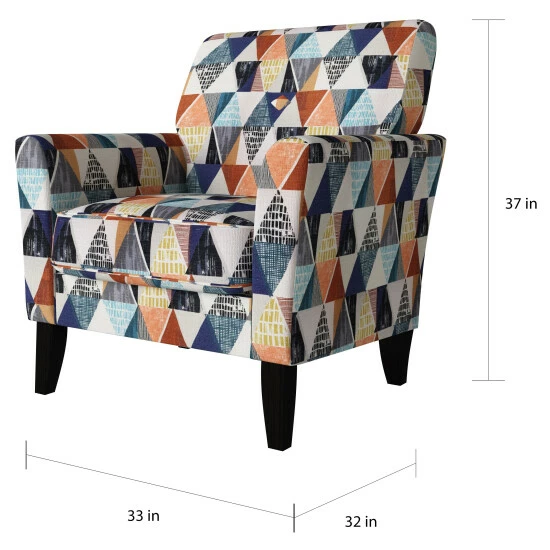 New π Copper Grove Aria Flared Arm Chair Blue Modern Diamond β¨ - Image 3