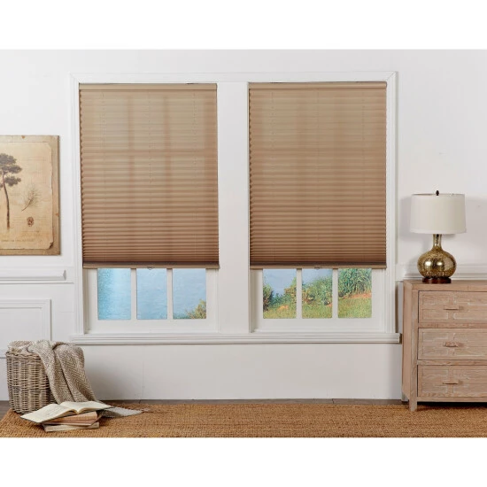 Budget β€οΈ Copper Grove Yerevan 72-inch Camel Light-filtering Pleated Shade π