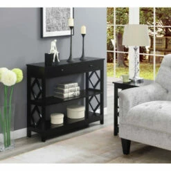 Best Sale 🌟 Copper Grove Rhombus 1-Drawer Console Table White 👍