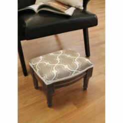 Top 10 👏 Copper Grove Castletown Taupe Upholstered Footstool With Trellis Accents ⌛