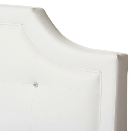 Promo π Copper Grove French River White Modern Bed With Upholstered Headboard π - Image 5