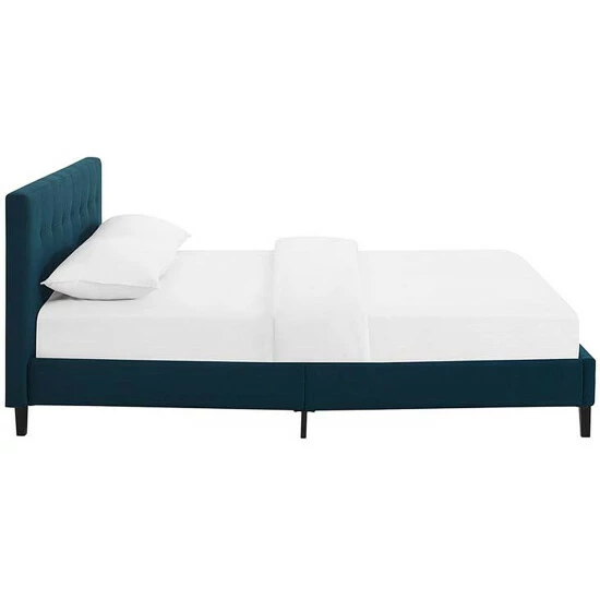 Best Sale π Copper Grove Silistra Full-size Blue Fabric Platform Bed With Tufted Headboard π― - Image 4