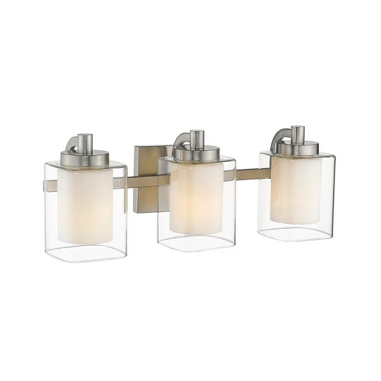 New β Copper Grove Ijevan 3-light Brushed Nickel Bath Vanity Fixture π