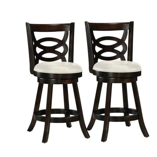 New π Copper Grove Delnice Counter-height Barstool With White Leatherette Seat (Set Of 2) β - Image 2