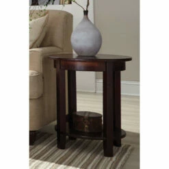 Best Sale βοΈ Copper Grove Daintree Round End Table With Shelf Espresso π