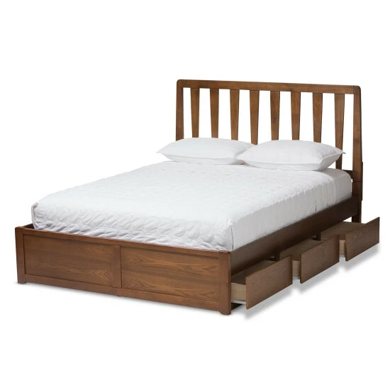 Hot Sale π Copper Grove Kiowa Contemporary Walnut Wood Storage Bed π - Image 4