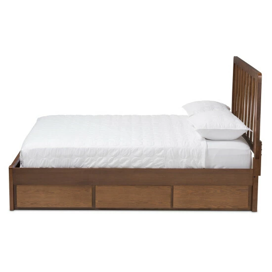 Hot Sale π Copper Grove Kiowa Contemporary Walnut Wood Storage Bed π - Image 5