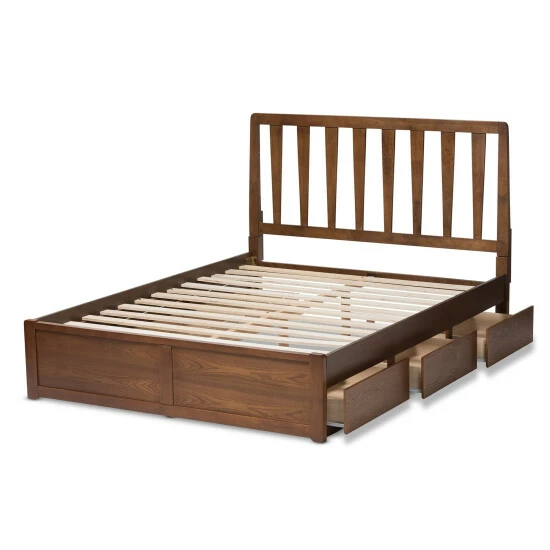 Hot Sale π Copper Grove Kiowa Contemporary Walnut Wood Storage Bed π - Image 7