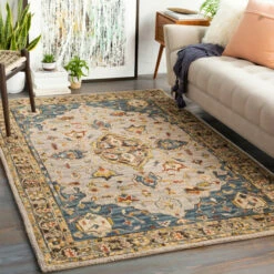 Coupon π Copper Grove Voorst Handmade Wool Medallion Area Rug Dark Blue π₯°