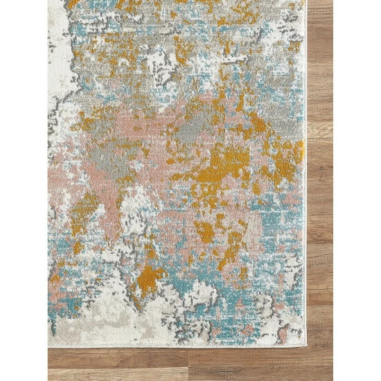 Best reviews of ⭐ Copper Grove Toldsdorf Distressed Blue And Burnt Orange Area Rug Beige / Orange ❤️ - Image 3