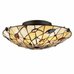 Top 10 🥰 Copper Grove Housatonic Tiffany-style Flush Mount 🔔
