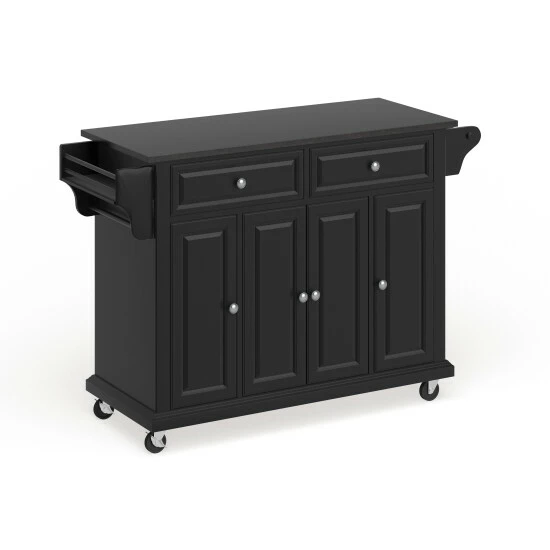 Promo π Copper Grove Kanha Black Wood Kitchen Cart/ Island With Solid Black Granite Top - N/A π - Image 2