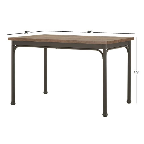 Cheap π Copper Grove Gyumri Brown Dining Table With Veneer Top - Dining Table β - Image 8