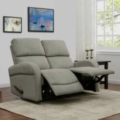 Best deal 🔔 Copper Grove Herentals Grey Chenille 2-seat Recliner Loveseat 💯