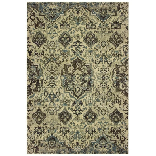 Wholesale π Copper Grove Solin Borderless Traditional Medallion Dense Pile Rug Cream/grey π