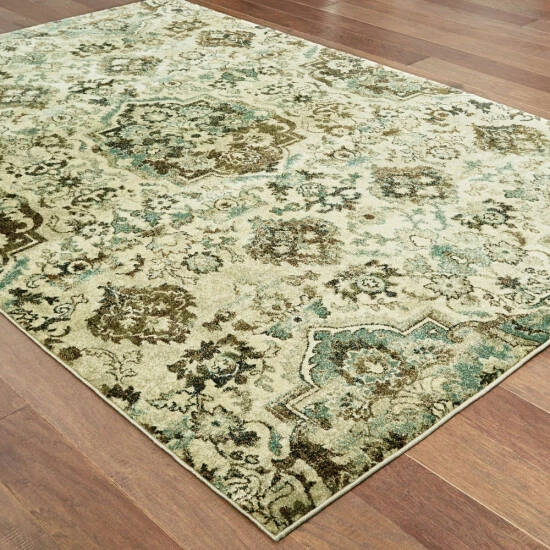 Wholesale π Copper Grove Solin Borderless Traditional Medallion Dense Pile Rug Cream/grey π - Image 2