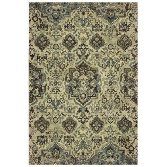 Wholesale π Copper Grove Solin Borderless Traditional Medallion Dense Pile Rug Cream/grey π - Image 4