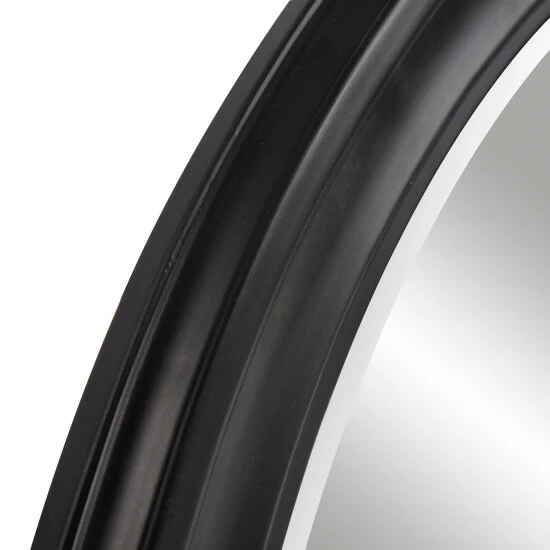 New π Copper Grove Lilas Matte Black Round Wall Mirror π - Image 4