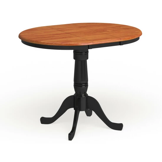 Coupon π₯° Copper Grove 36-inch Round Pedestal Table With 12-inch Leaf Black/cherry 𧨠- Image 4