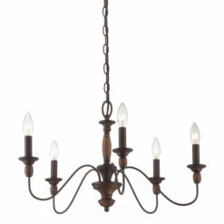 Best Sale ⭐ Copper Grove Clichy 5-light Tuscan Brown Chandelier 😍