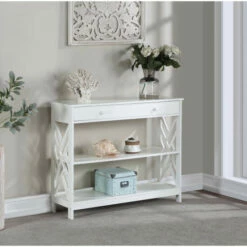 Brand new π Copper Grove Zeus Console Table With Shelf Black β€οΈ