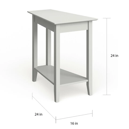 Promo π Copper Grove Aubrieta Wedge End Table White 𧨠- Image 4