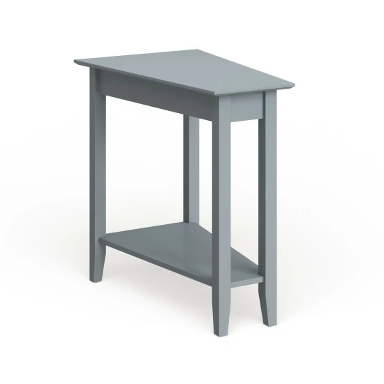 Promo π Copper Grove Aubrieta Wedge End Table White 𧨠- Image 5