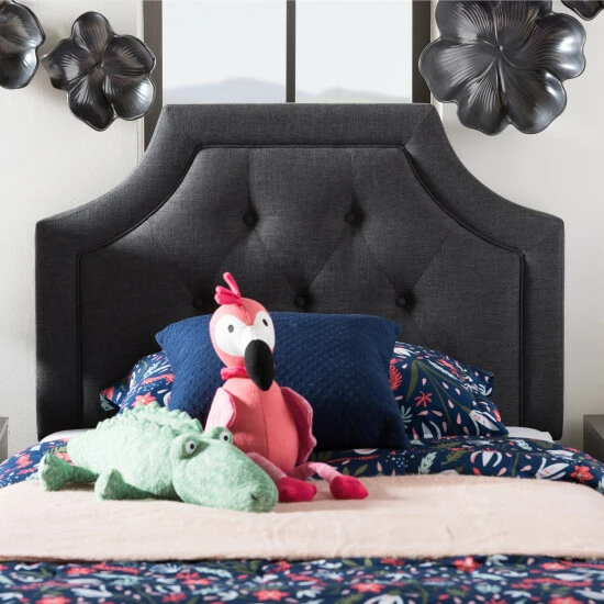 Buy π Copper Grove Webster Falls Charcoal Contemporary Headboard Grey π - Image 3