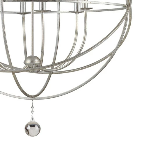 Flash Sale π Copper Grove Poltava 6-light Silvertone Globe Chandelier π― - Image 3