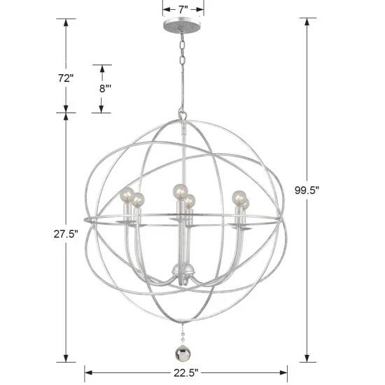 Flash Sale π Copper Grove Poltava 6-light Silvertone Globe Chandelier π― - Image 4
