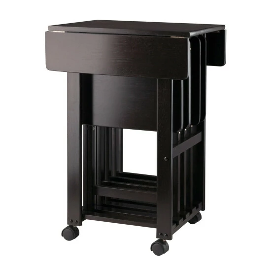 Best Sale 𧨠Copper Grove Shihr 5-piece Coffee Brown Snack Tray Set β - Image 8