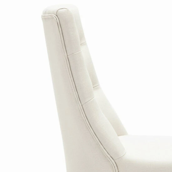 Promo 𧨠Copper Grove Coldspring Linen/Wooden Roll-top Tufted Dining Chair (Set Of 2) Grey β - Image 5