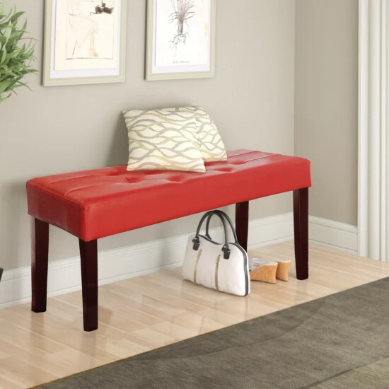 Best Sale π Copper Grove Vrbovsko 12-panel Leatherette Bench Brown βοΈ - Image 2