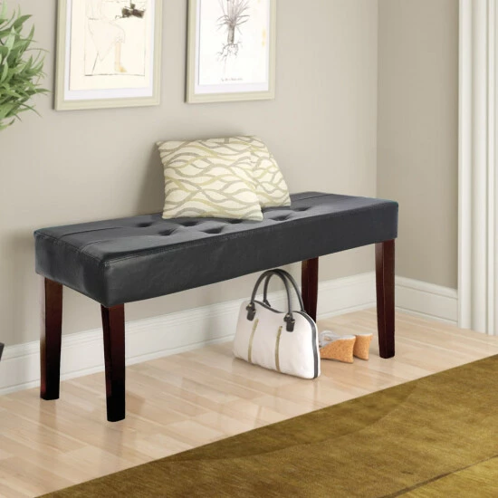 Best Sale π Copper Grove Vrbovsko 12-panel Leatherette Bench Brown βοΈ - Image 4