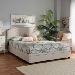 Best Pirce β€οΈ Copper Grove Bischof Upholstered Platform Storage Bed Charcoal βοΈ