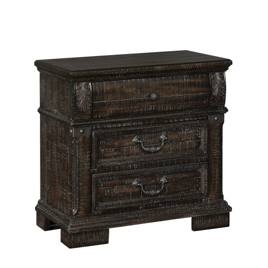 Coupon π Copper Grove Sisak Distressed Walnut 3-drawer USB Nightstand 𧨠- Image 4