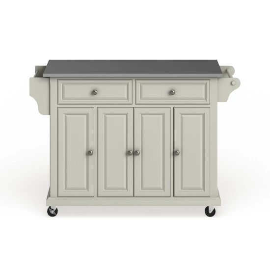 Coupon β¨ Copper Grove Tillebrook White Finish Stainless Steel Top Kitchen Cart And Island π - Image 3