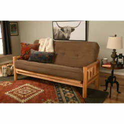 Discount ⌛ Copper Grove Julius Full-size Lodge Futon With Button Mattress Brown 🥰
