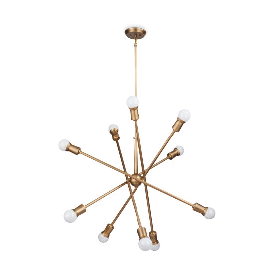 Promo π Copper Grove Dvemogili 10-light Natural Brass Sputnik Chandelier π - Image 3