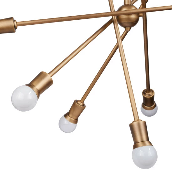 Promo π Copper Grove Dvemogili 10-light Natural Brass Sputnik Chandelier π - Image 5