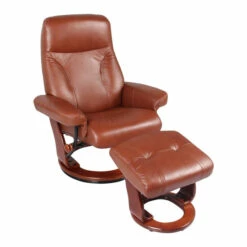 Best Pirce β Copper Grove Orge Genuine Leather Recliner And Ottoman Brown π