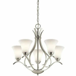 New 🔔 Copper Grove Braeview 5-light Brushed Nickel Chandelier 🧨