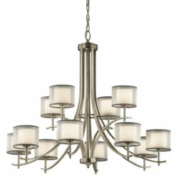 Coupon ⭐ Copper Grove Nebraska 12-light Antique Pewter Chandelier 🛒