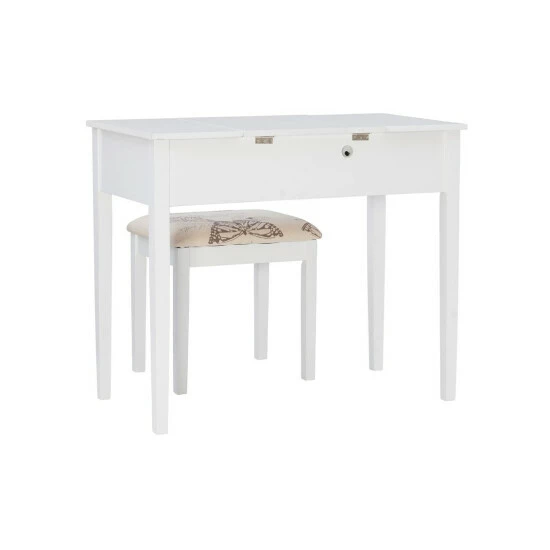 Discount π₯ Copper Grove Alcea White Vanity Table With Mirror & Stool π€© - Image 5