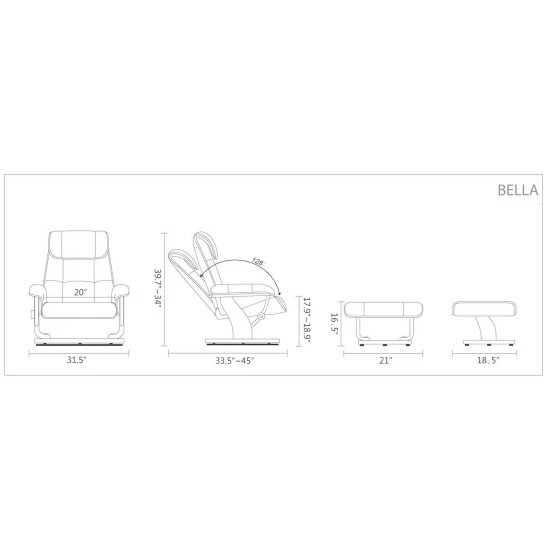 Flash Sale π Copper Grove Gratien Leather Recliner And Ottoman Brown π - Image 2