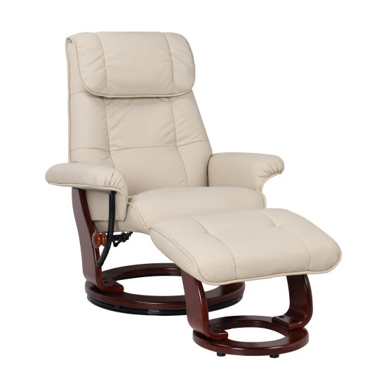 Flash Sale π Copper Grove Gratien Leather Recliner And Ottoman Brown π - Image 3
