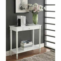 Cheapest 👏 Copper Grove Lantana 1 Drawer Hall Table With Shelf Dark Walnut/white 💯